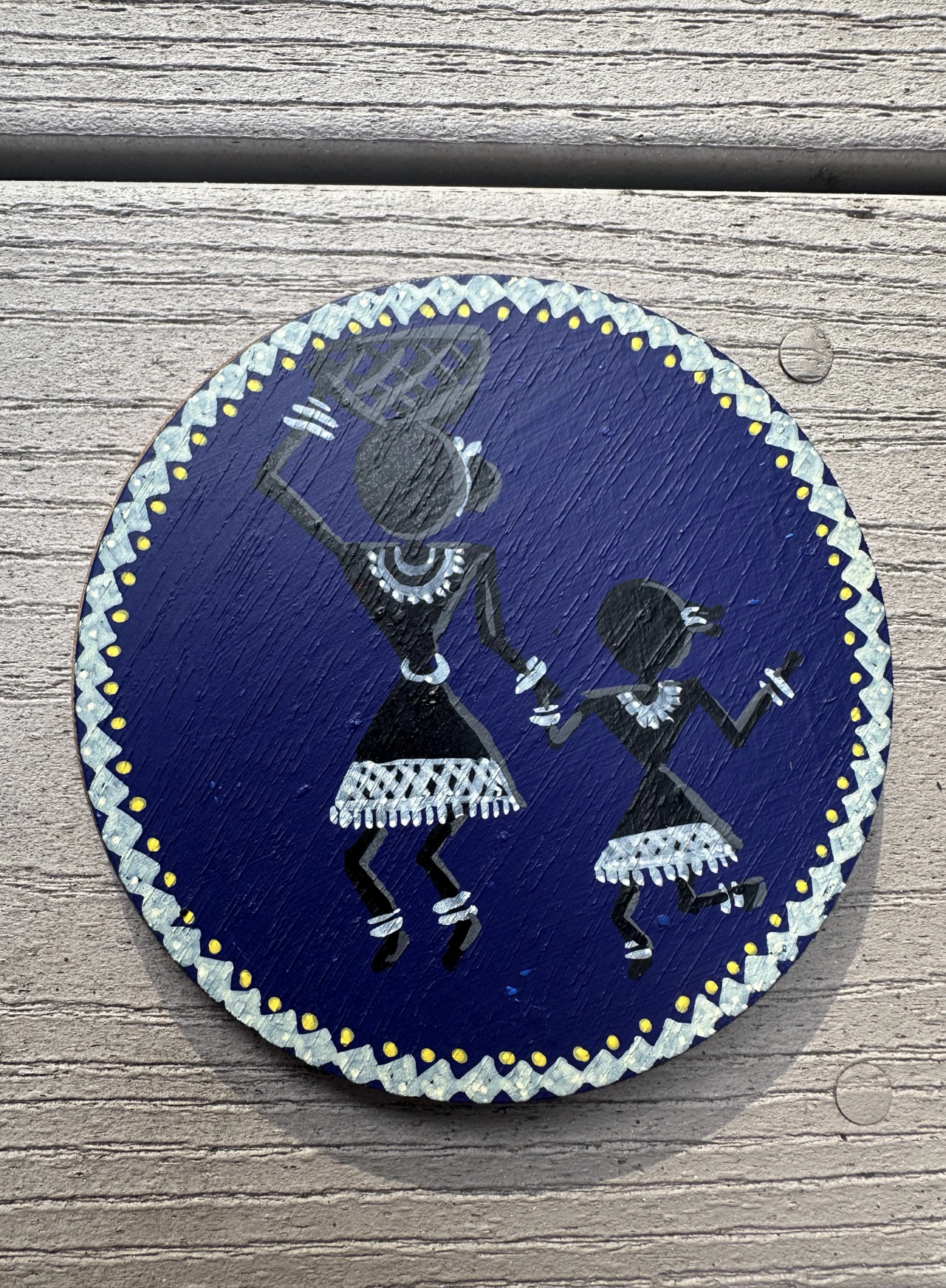 Handcrafted Tribal Art Coasters (Set of 4)