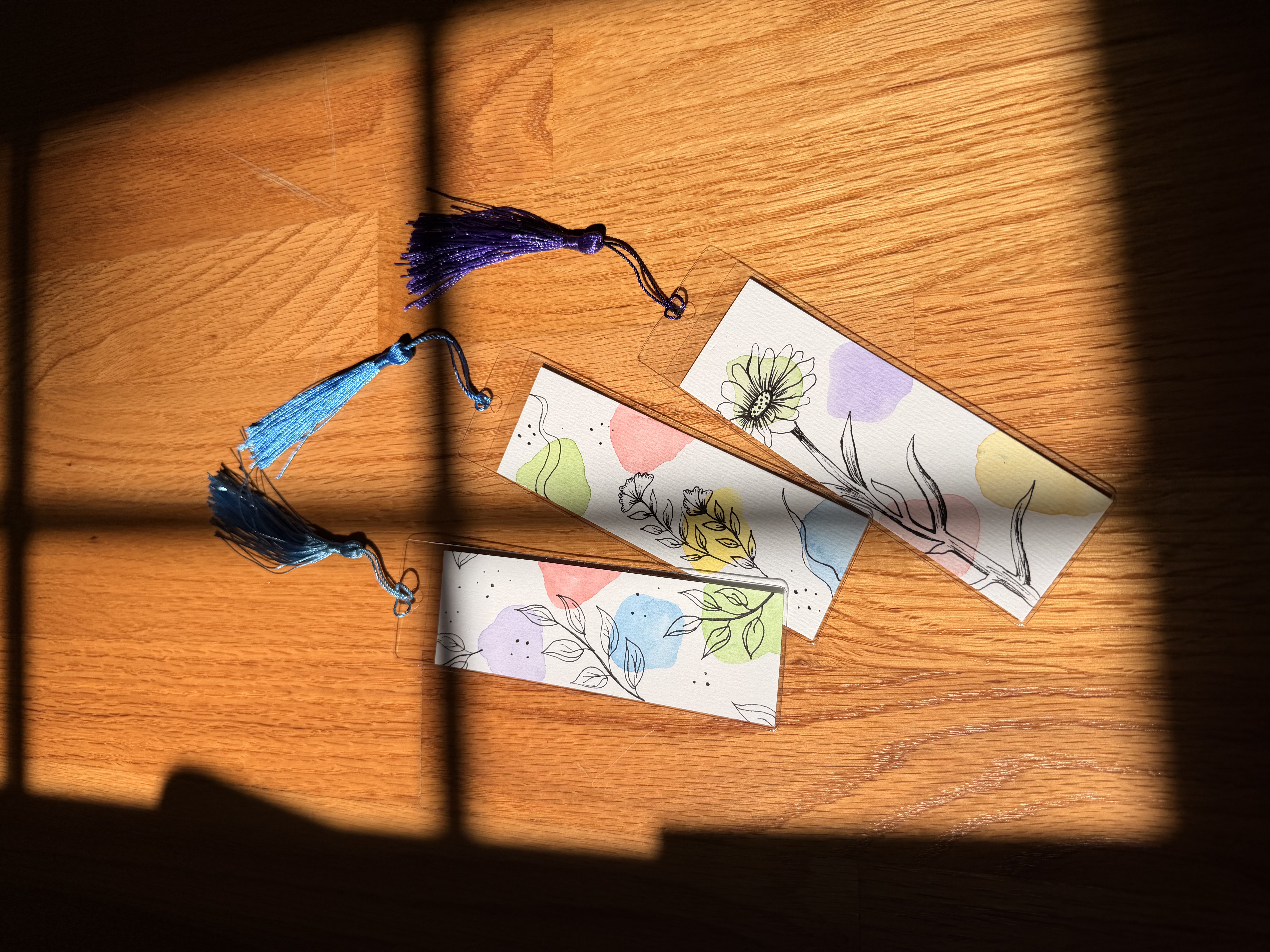 Hand-Painted Watercolor Bookmarks