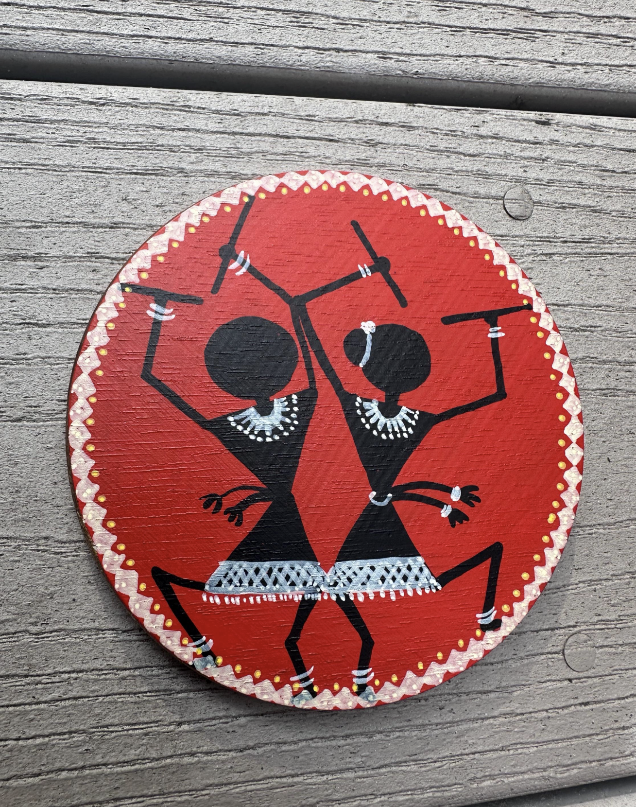 Handcrafted Tribal Art Coasters (Set of 4)