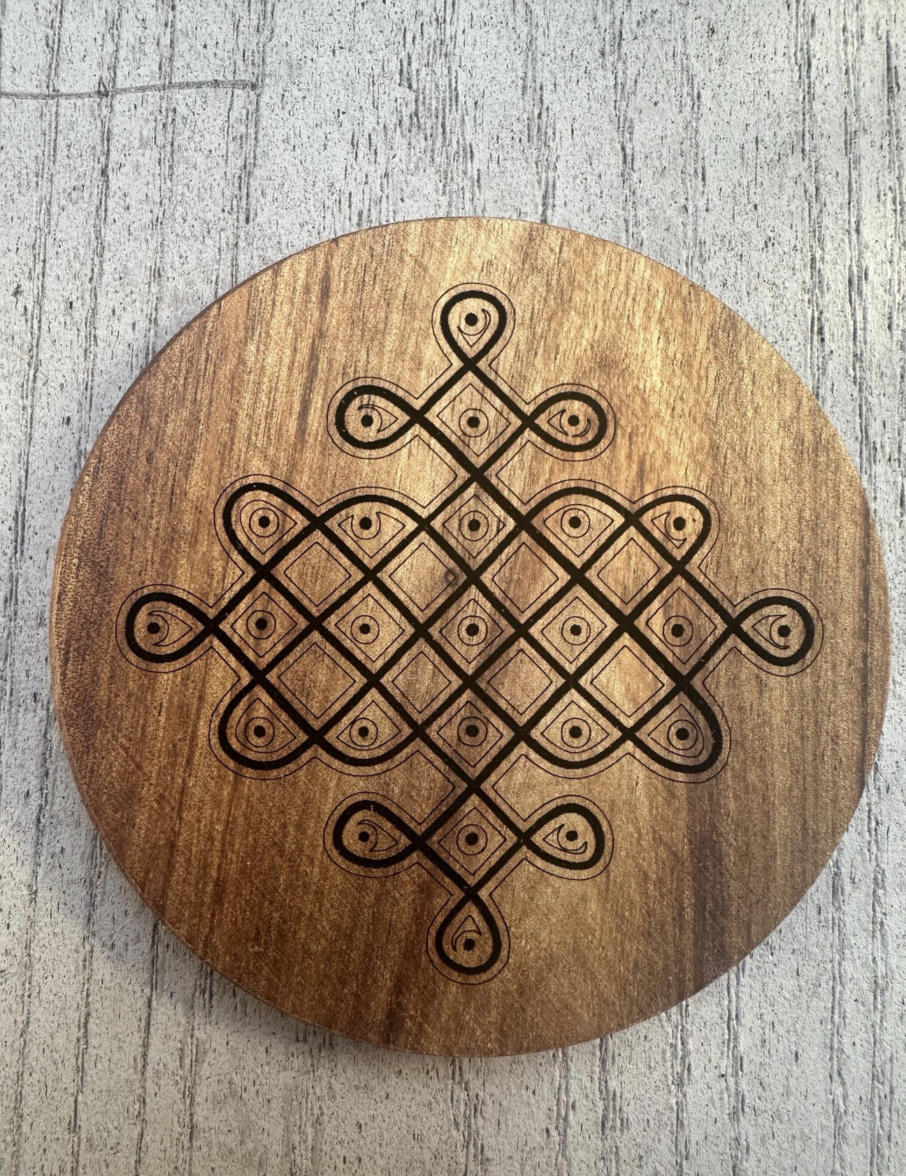 Handcrafted Kolam Coasters (Set of 4)