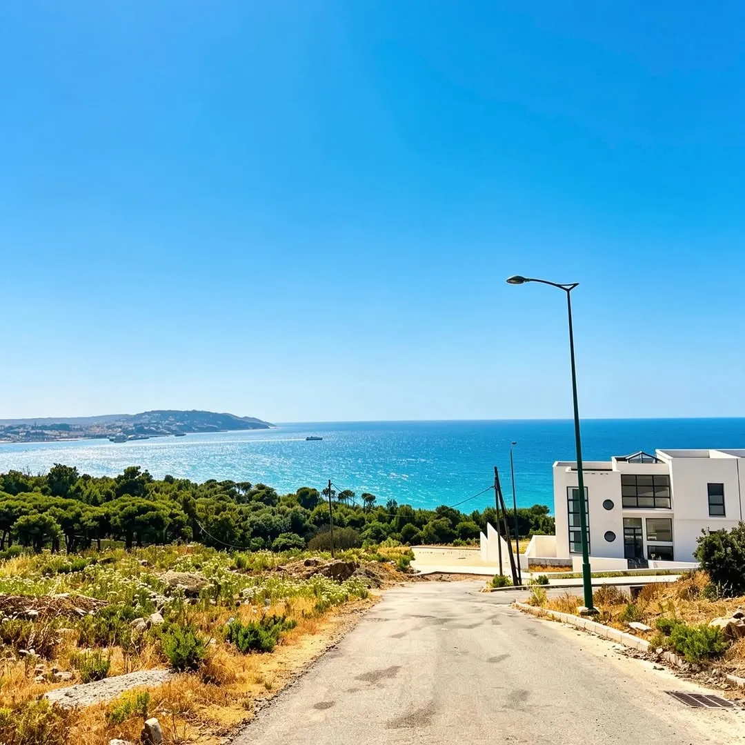 Terrain avec vue sur mer