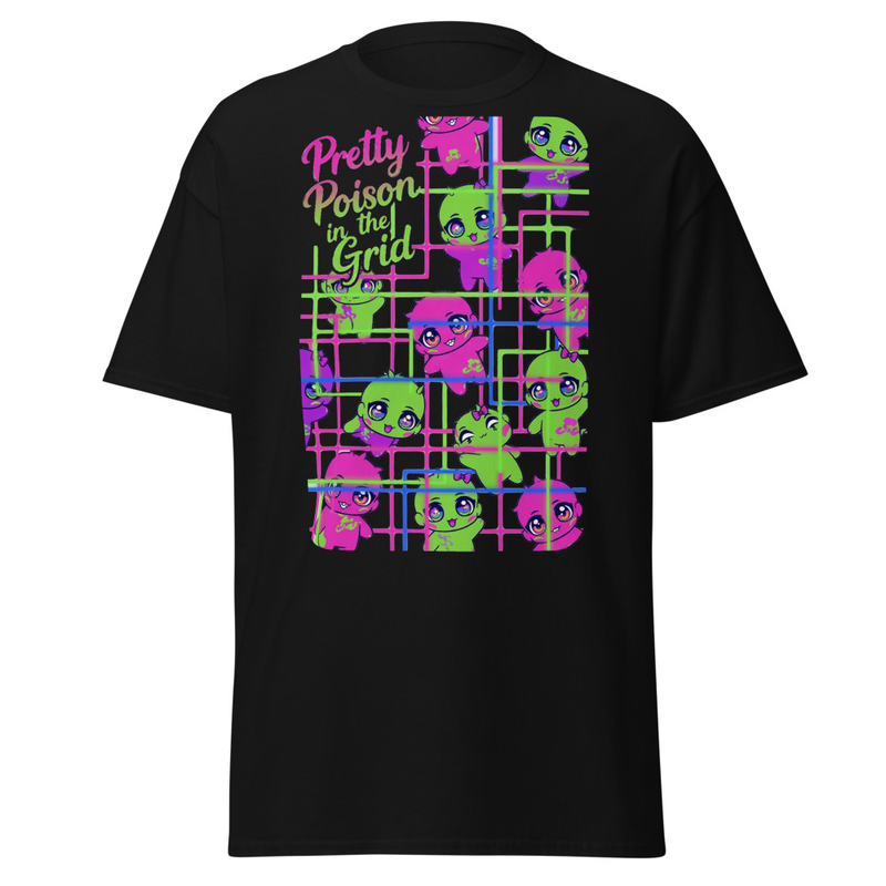 Pretty Poison in the Grid - Neon Kawaii Monster Circuit Unisex classic tee