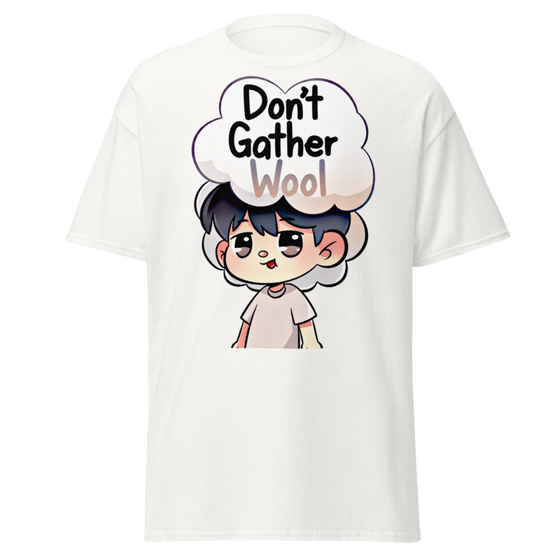Don't Gather Wool - Fluffy Haired Cartoon Boy Satire Unisex classic tee