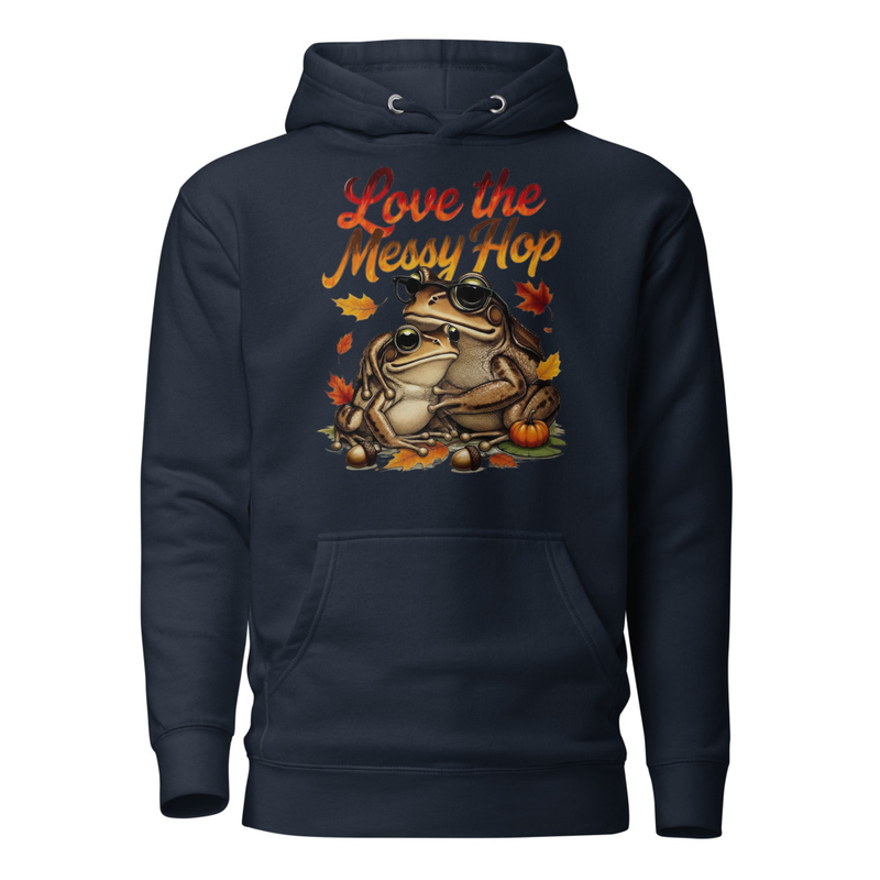 Love the Messy Hop - Autumn Toad Couple Graphic Unisex Hoodie