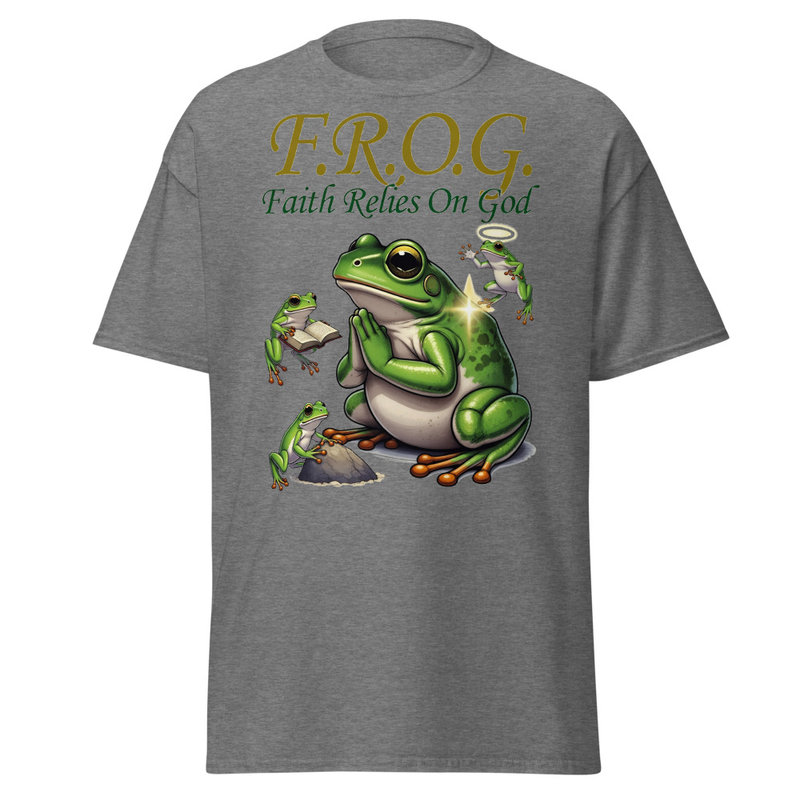 F.R.O.G. Faith Relies On God - Praying Frog Christian Unisex classic tee