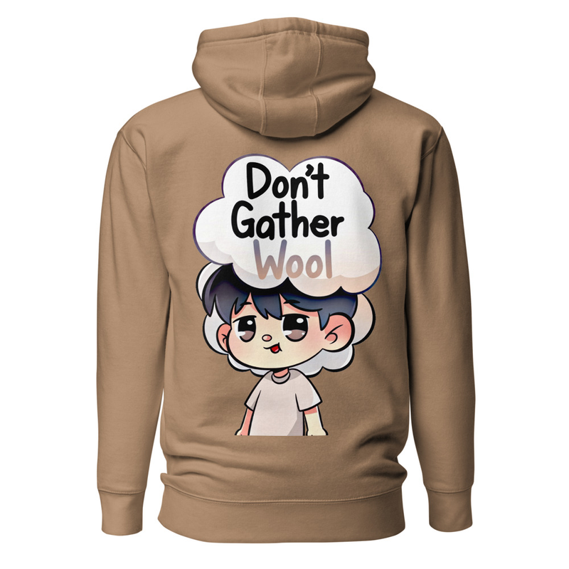 Don't Gather Wool - Fluffy Haired Cartoon Boy Satire Unisex Hoodie
