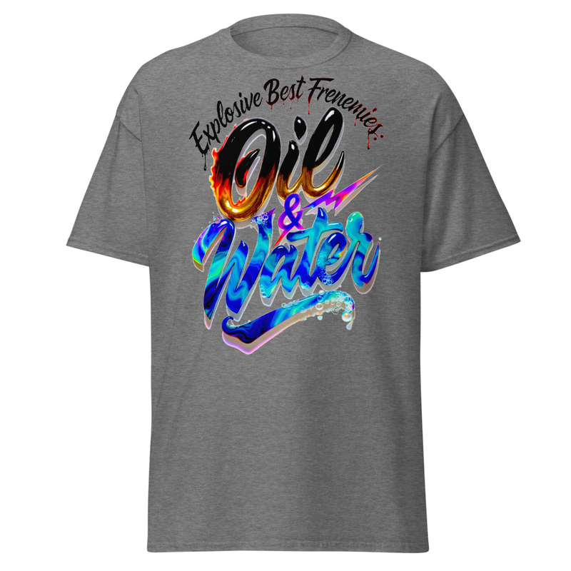 Explosive Best Frenemies: Oil & Water Satire T-Shirt