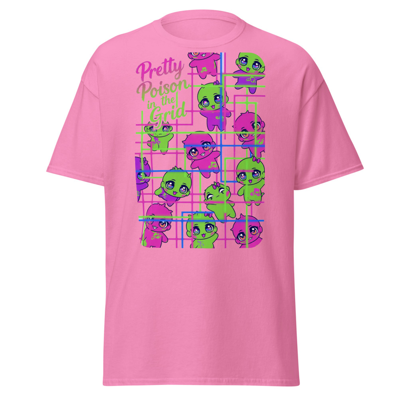 Pretty Poison in the Grid - Neon Kawaii Monster Circuit Unisex classic tee