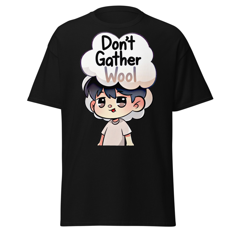Don't Gather Wool - Fluffy Haired Cartoon Boy Satire Unisex classic tee