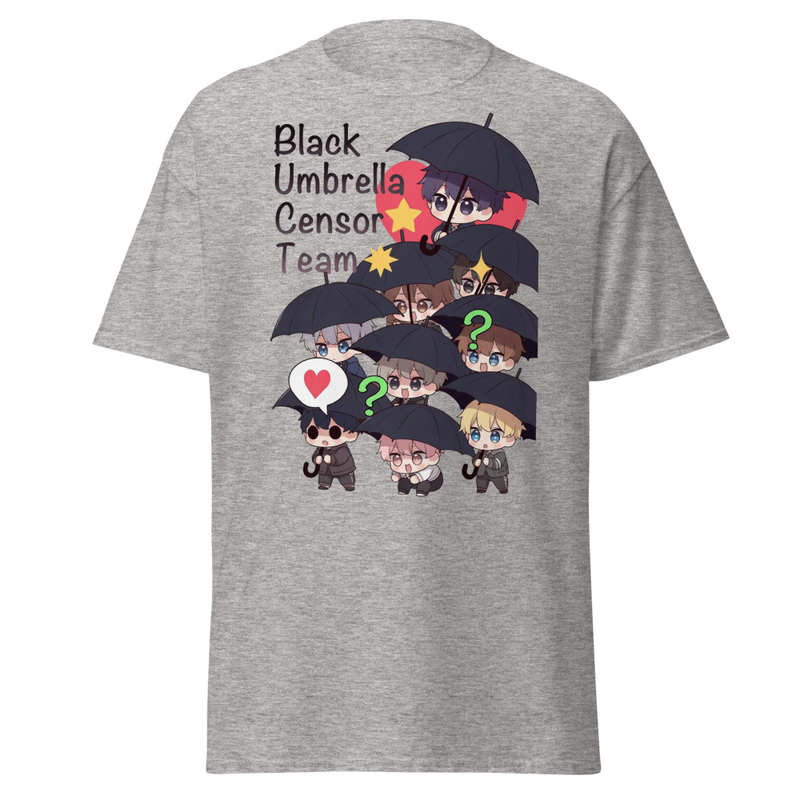 Black Umbrella Censor Team - Chibi Satire Graphic Unisex classic tee