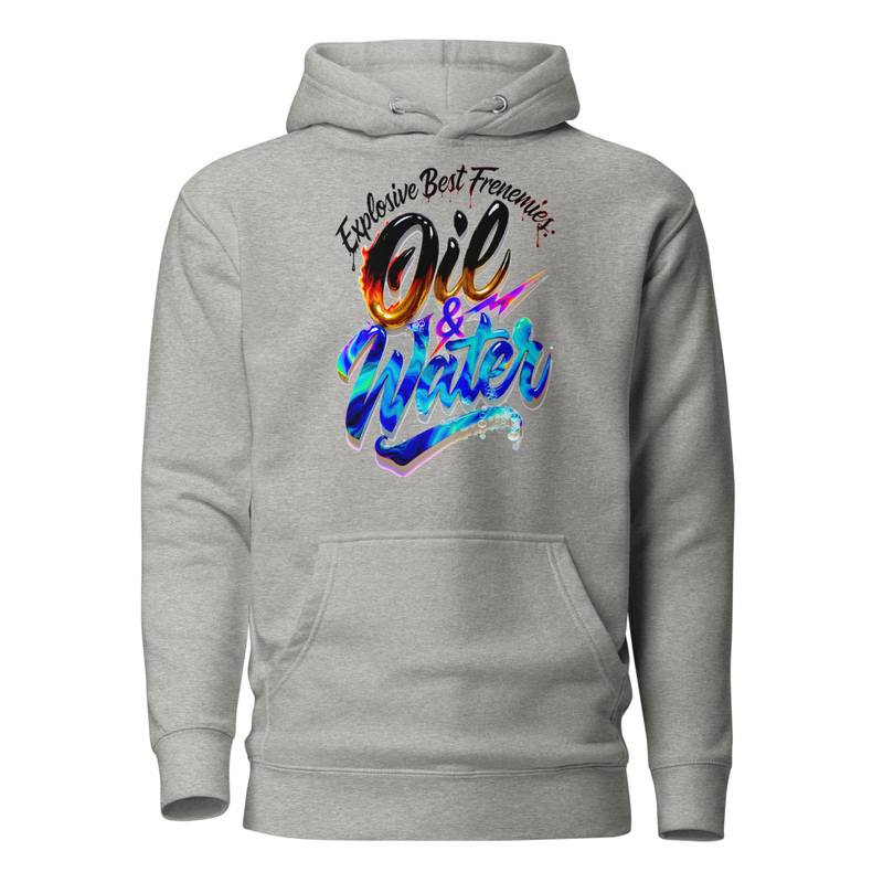 Explosive Best Frenemies: Oil & Water Satire Unisex Hoodie