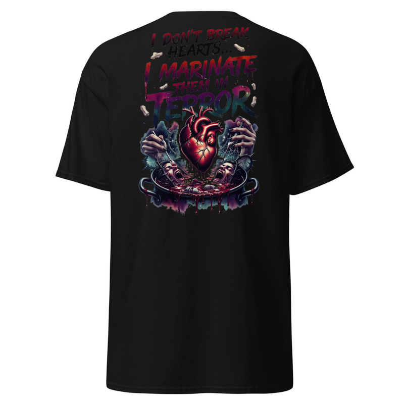 I Don't Break Hearts, I Marinate Them In Terror – Horror Heart Cauldron Unisex classic tee