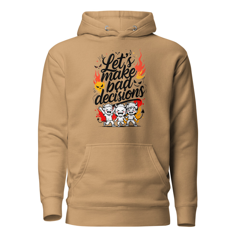 Let's Make Bad Decisions - Devil Squad Flame Graphic Unisex Hoodie
