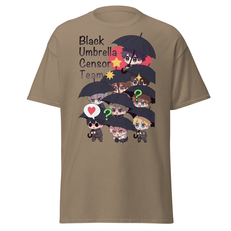 Black Umbrella Censor Team - Chibi Satire Graphic Unisex classic tee