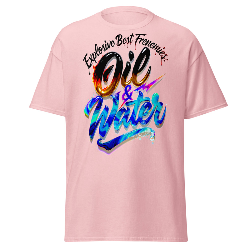 Explosive Best Frenemies: Oil & Water Satire T-Shirt