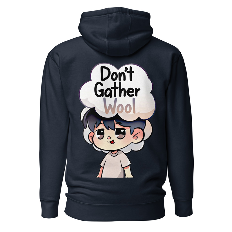 Don't Gather Wool - Fluffy Haired Cartoon Boy Satire Unisex Hoodie