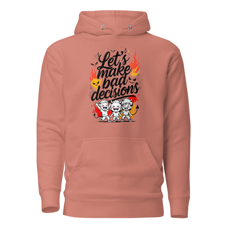 Let's Make Bad Decisions - Devil Squad Flame Graphic Unisex Hoodie