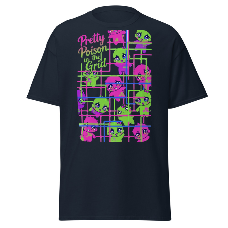 Pretty Poison in the Grid - Neon Kawaii Monster Circuit Unisex classic tee