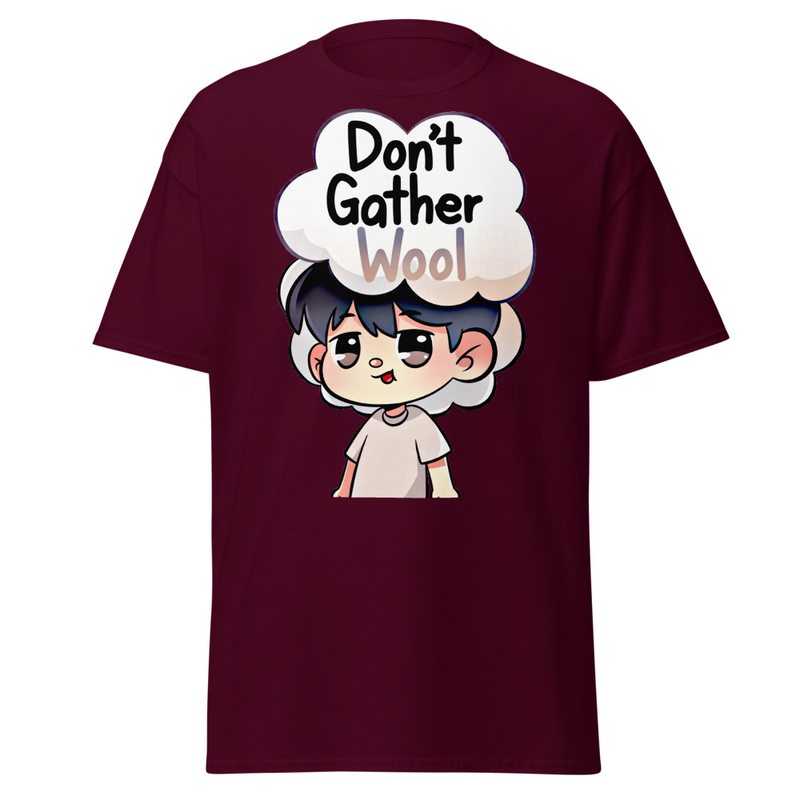 Don't Gather Wool - Fluffy Haired Cartoon Boy Satire Unisex classic tee