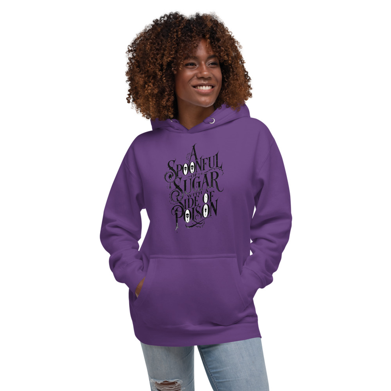 A Spoonful of Sugar With a Side of Poison - Gothic Typography Hoodie