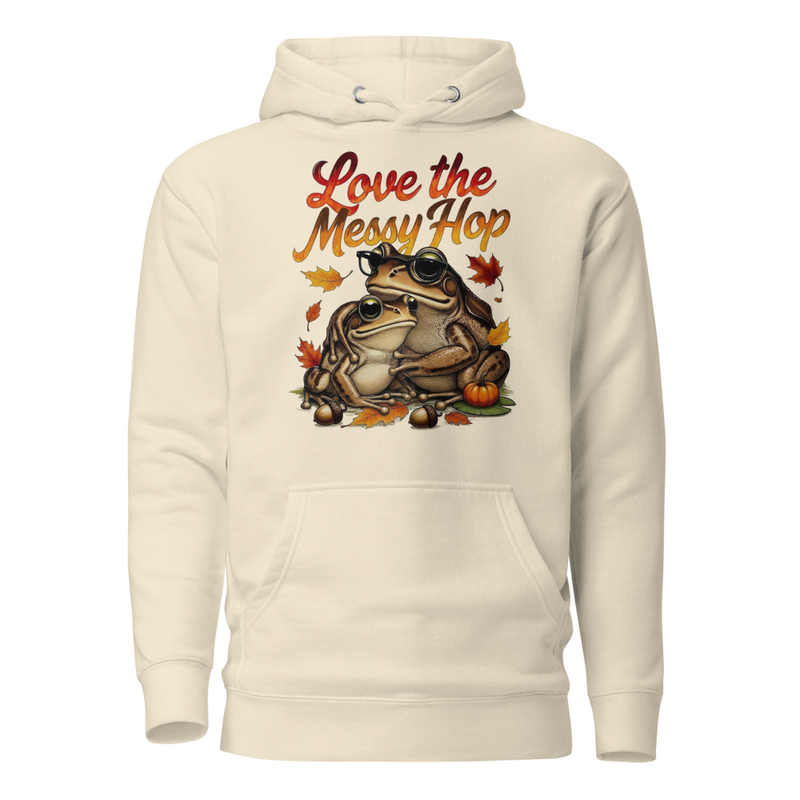 Love the Messy Hop - Autumn Toad Couple Graphic Unisex Hoodie