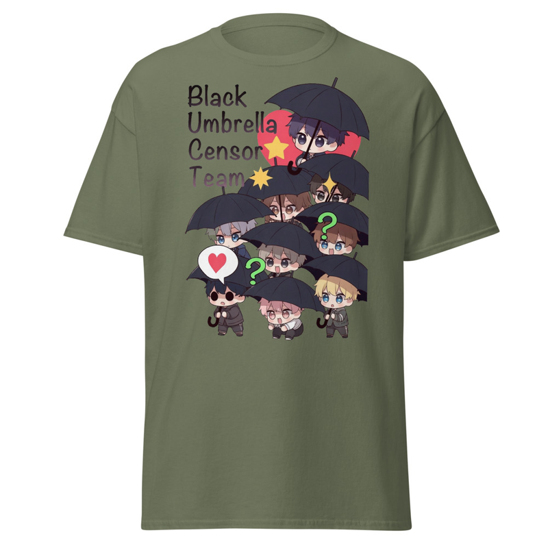 Black Umbrella Censor Team - Chibi Satire Graphic Unisex classic tee