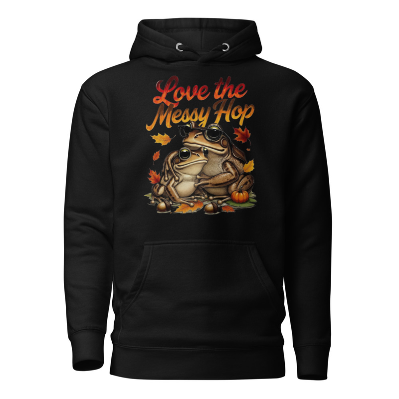Love the Messy Hop - Autumn Toad Couple Graphic Unisex Hoodie