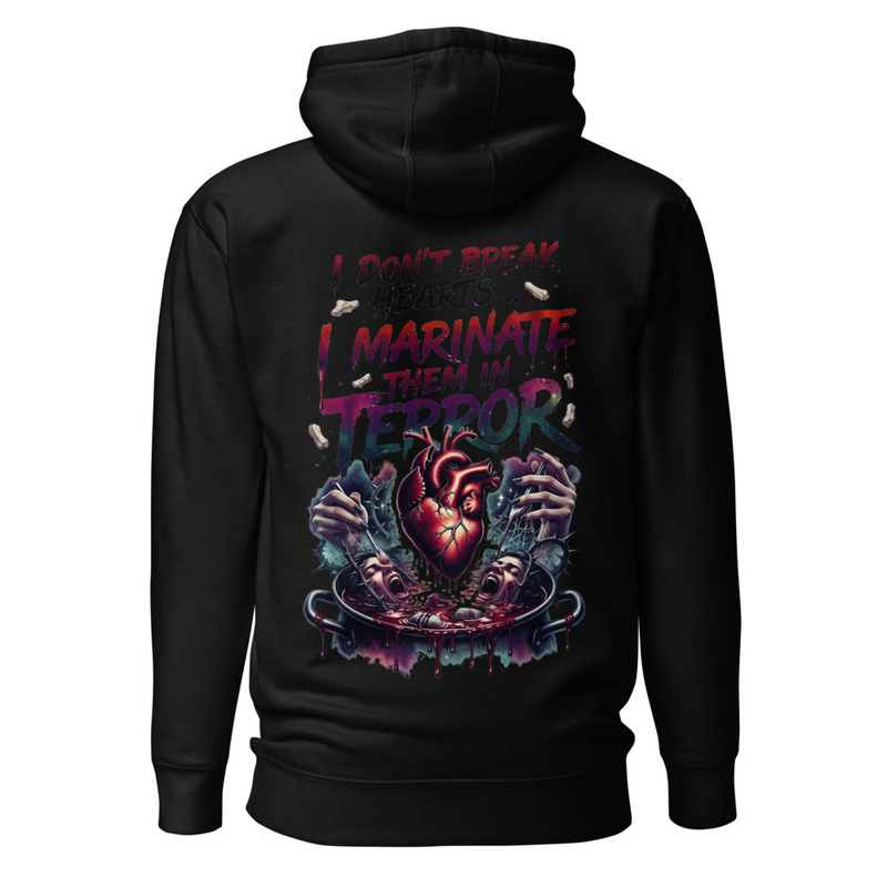I Don't Break Hearts, I Marinate Them In Terror – Horror Heart Cauldron  Unisex Hoodie