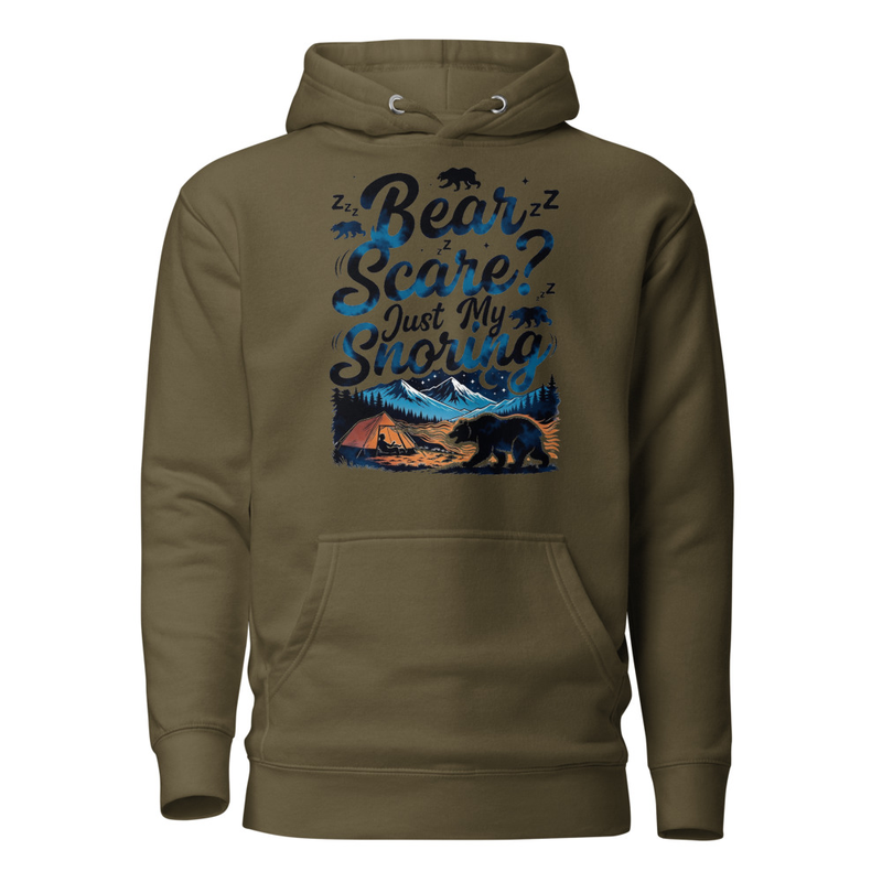 Bear Scare? Just My Snoring - Funny Camping Bear Unisex Hoodie