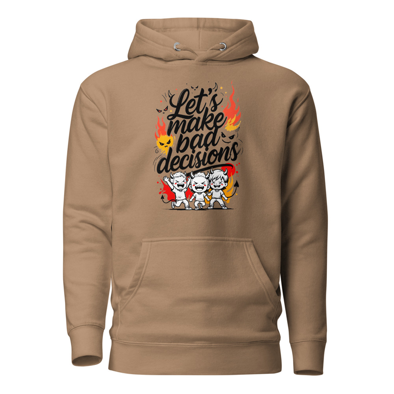 Let's Make Bad Decisions - Devil Squad Flame Graphic Unisex Hoodie