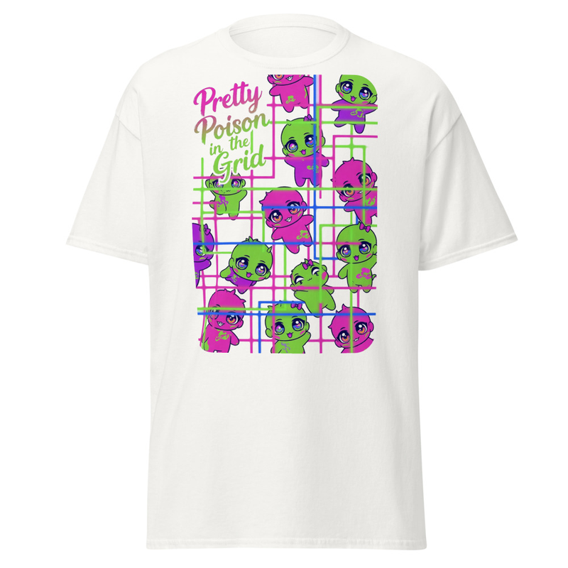 Pretty Poison in the Grid - Neon Kawaii Monster Circuit Unisex classic tee