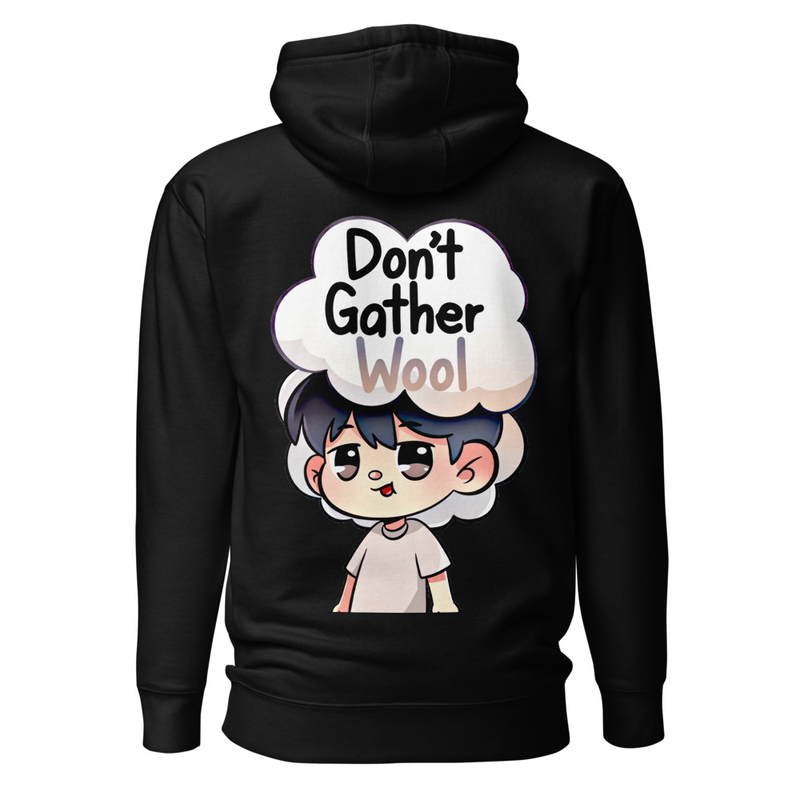 Don't Gather Wool - Fluffy Haired Cartoon Boy Satire Unisex Hoodie