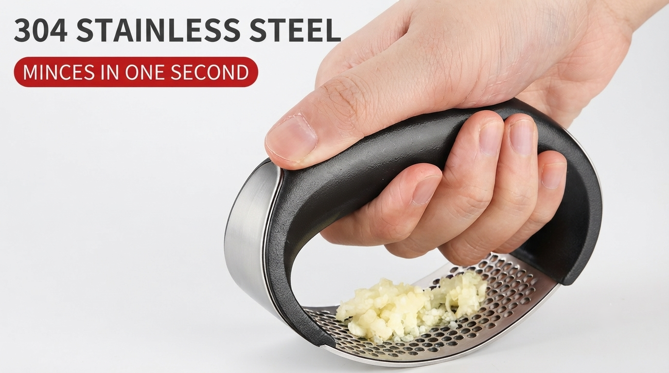Stainless Steel Garlic Press