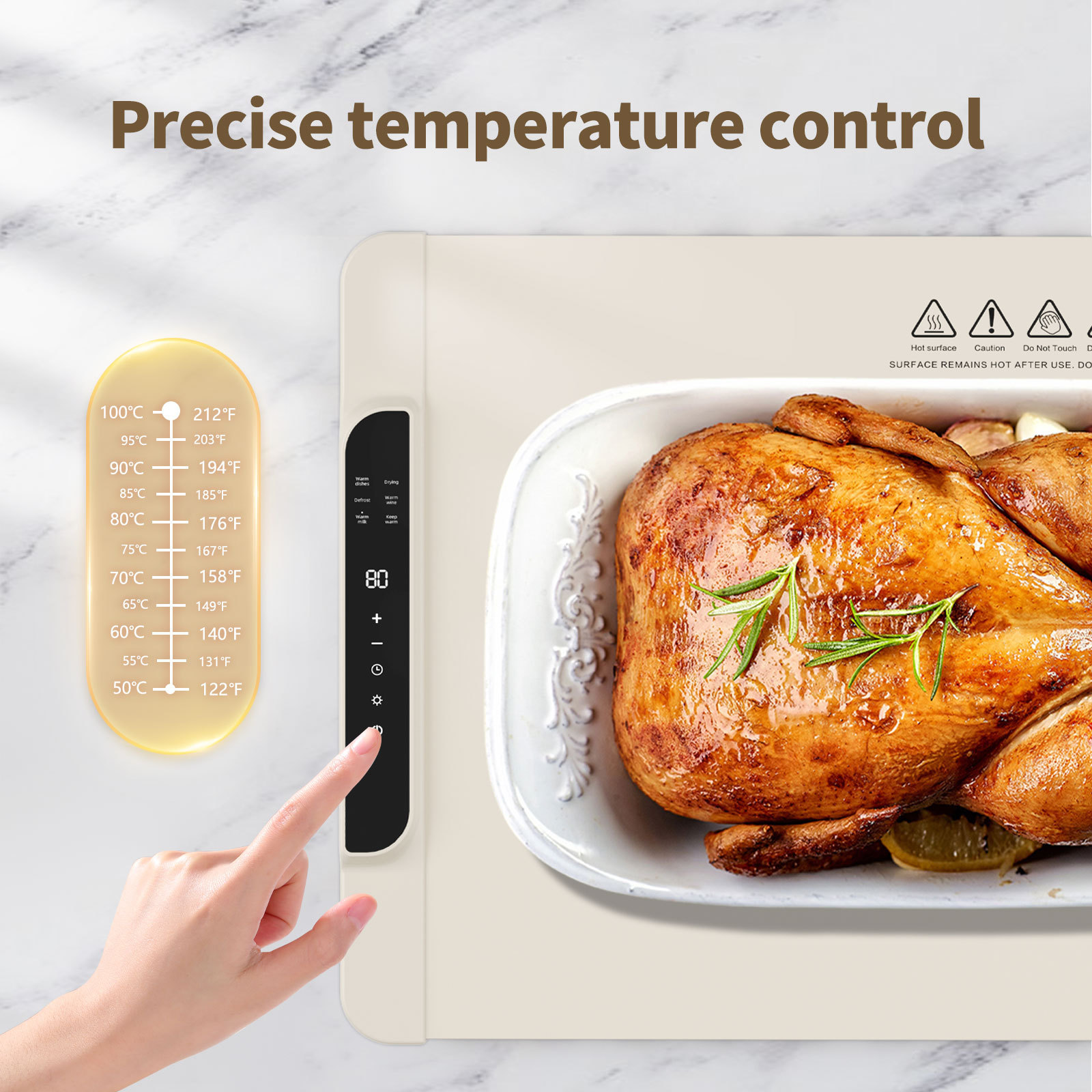 Rapid Heating Electric Food Warmer Tray