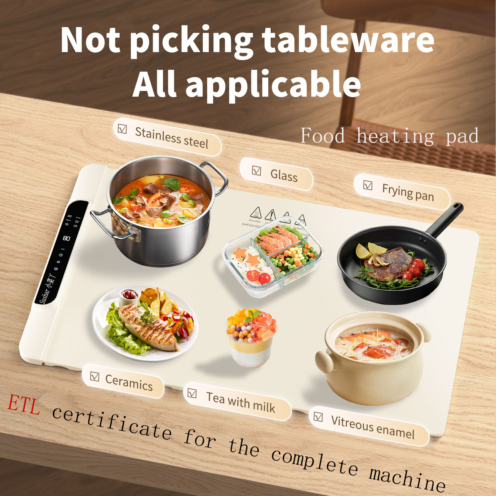 Rapid Heating Electric Food Warmer Tray