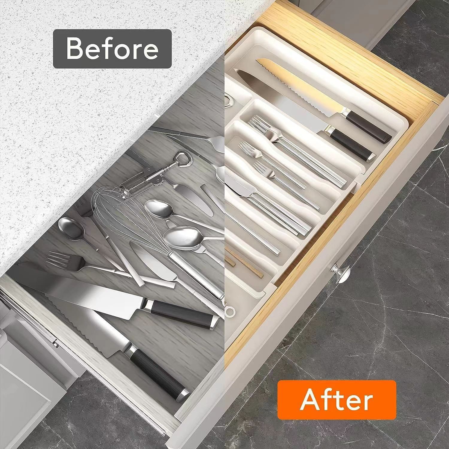 Expandable Cutlery Drawer Organizer