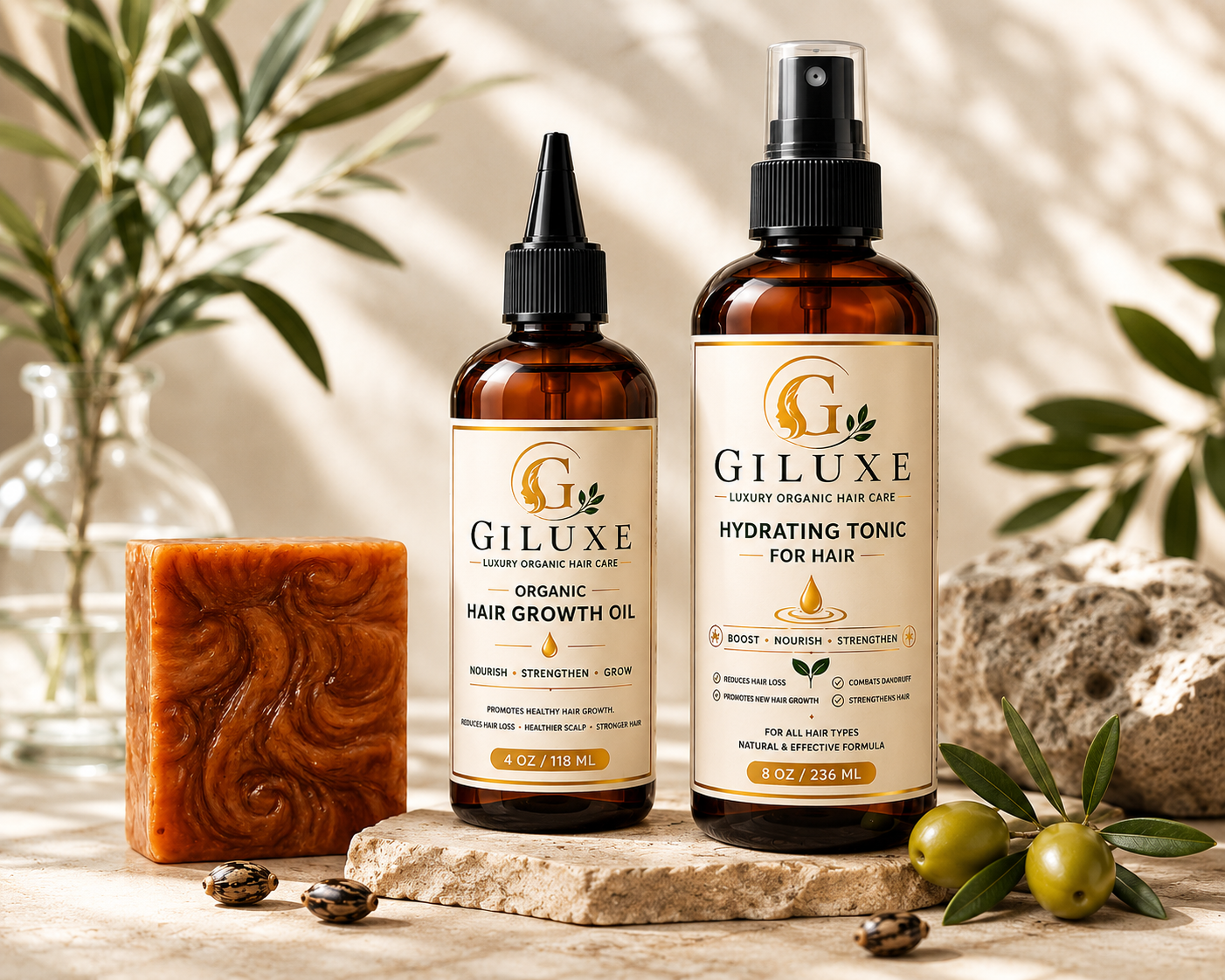 Giluxe Organic Hair Care Set