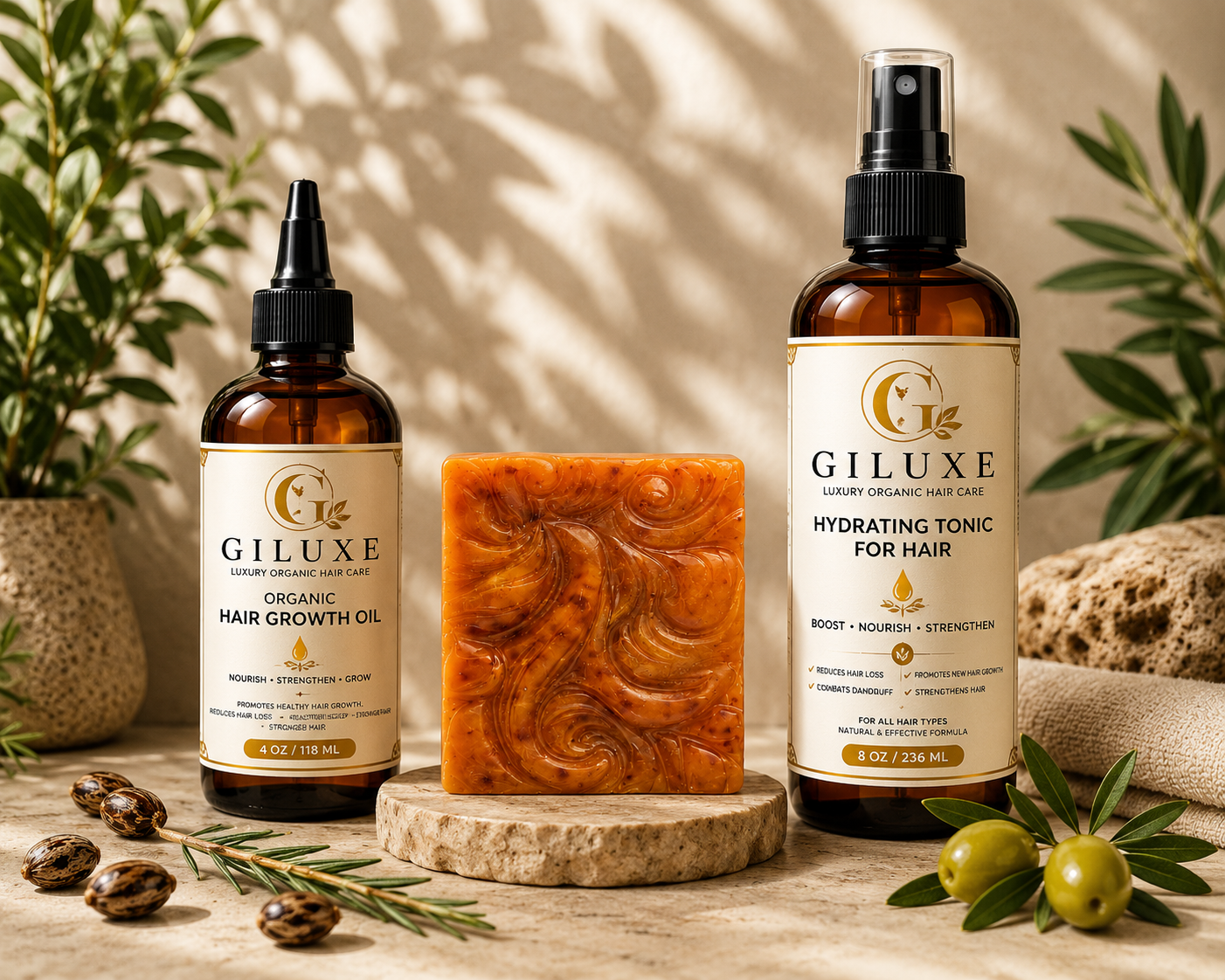 Giluxe Organic Hair Care Set