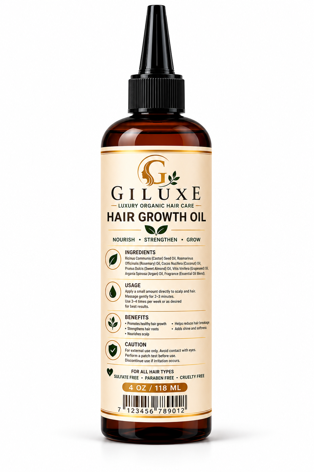 Organic Hair Growth Oil — Nourish • Strengthen • Shine