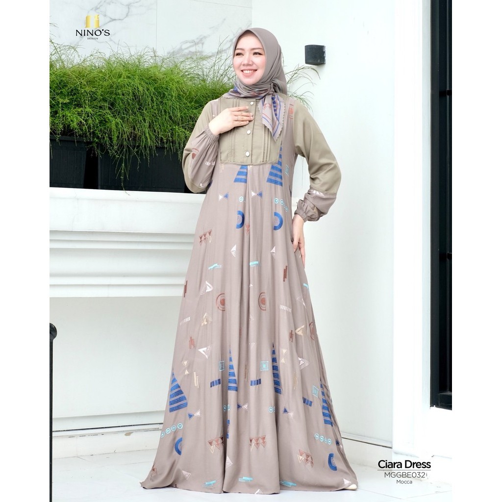 Ciara Dress With Scraf By Ninos Design