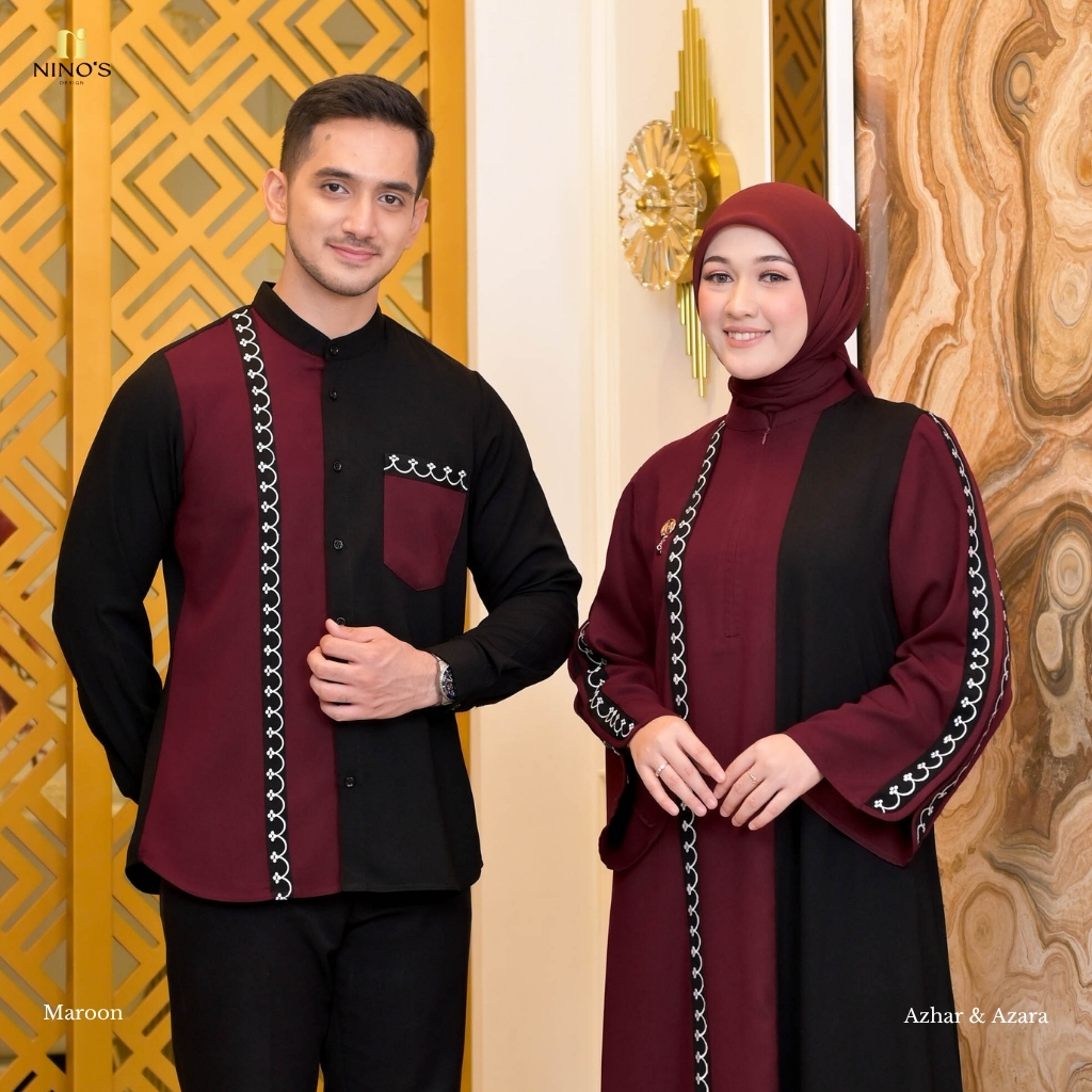 Sarimbit Couple Azara Dress & Azhar Koko By Ninos Design