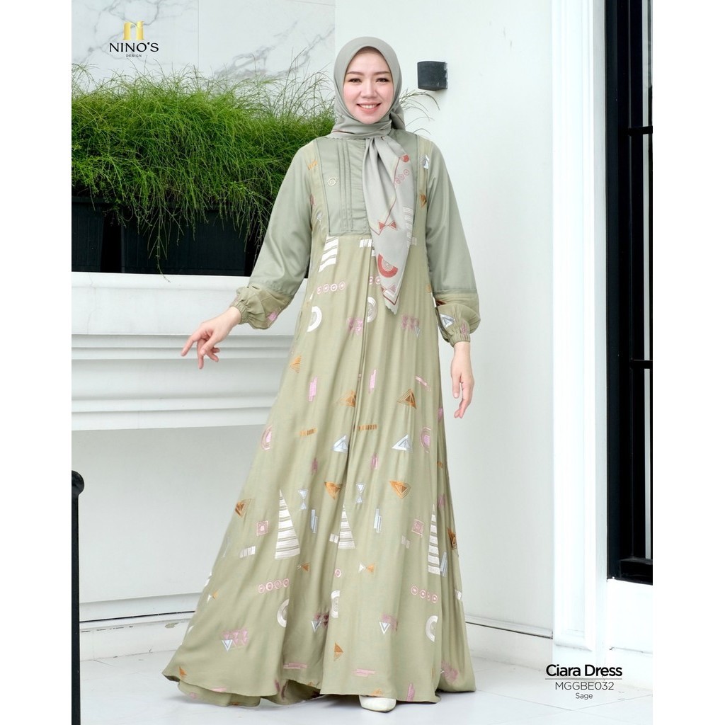 Ciara Dress With Scraf By Ninos Design