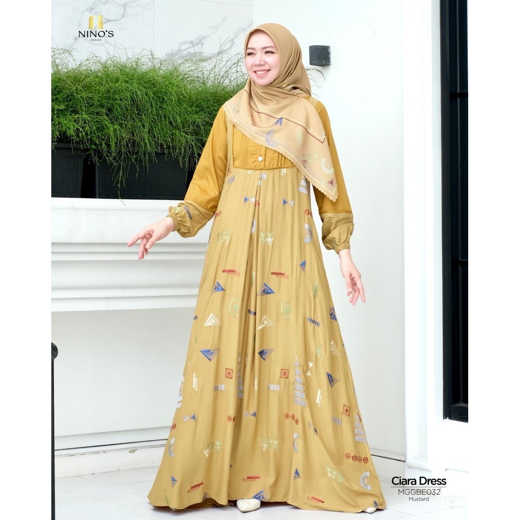 Ciara Dress With Scraf By Ninos Design
