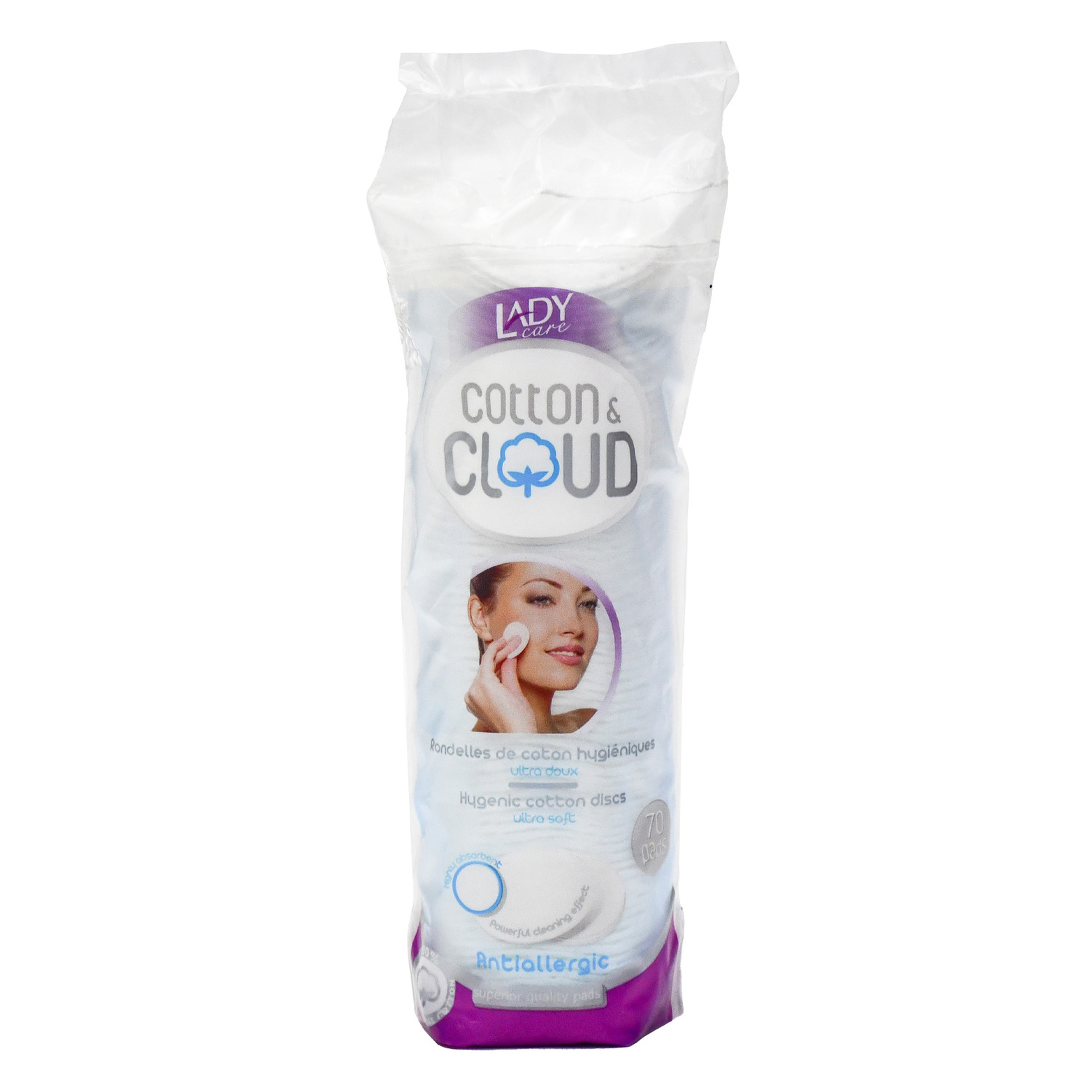 Lady Care Cotton & Cloud Cotton Pads Round