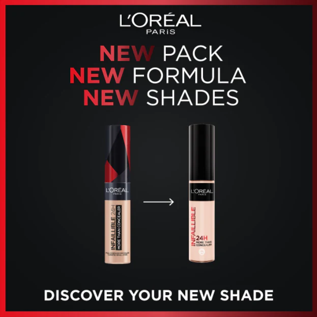 L'Oréal Paris Infallible Full Wear Waterproof Concealer Up To 24H Full Coverage - Updated Shades