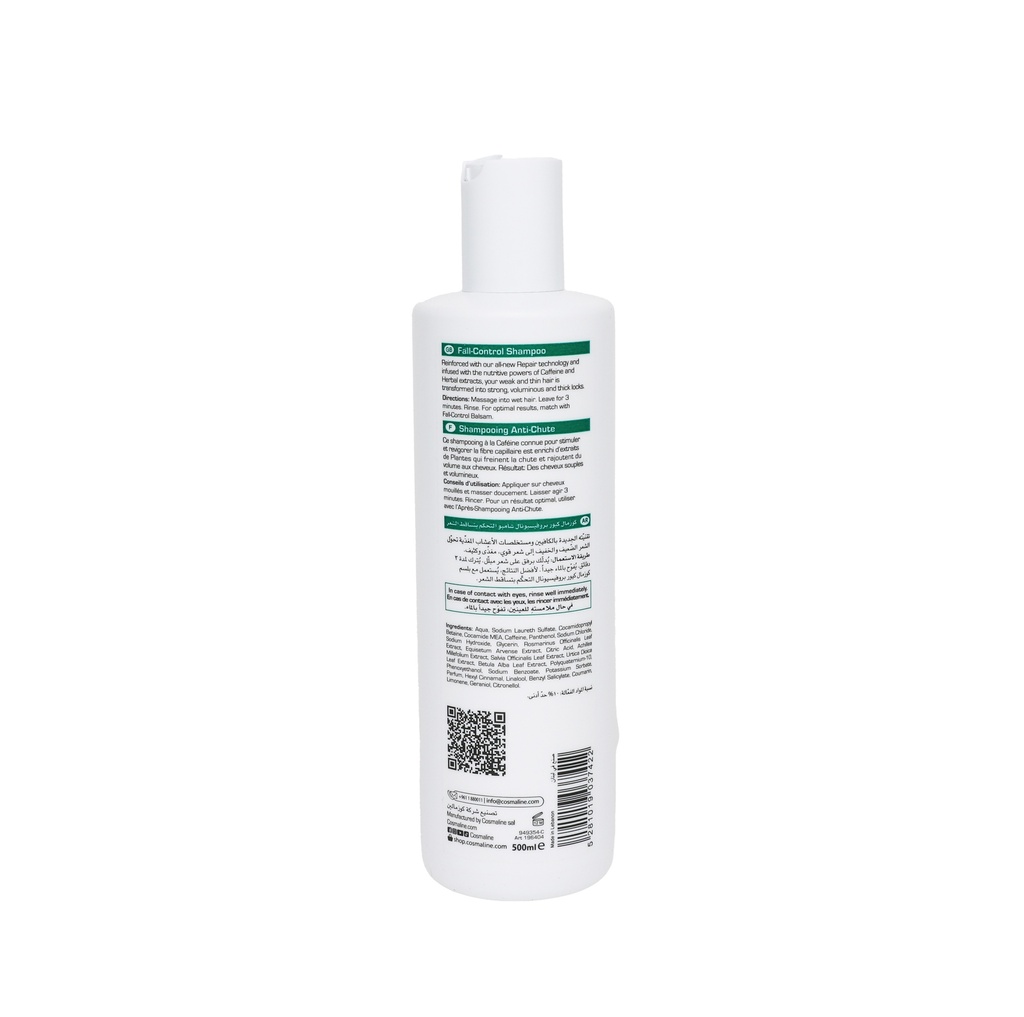 Cosmal Cure Professional Fall Control Shampoo For Weak & Thin Hair 500ML