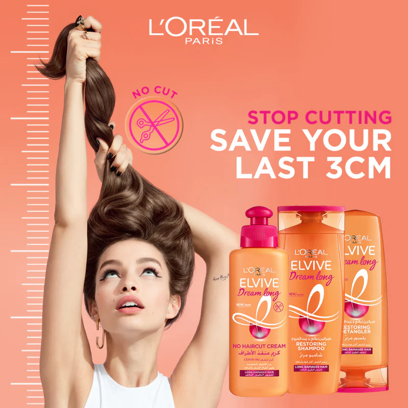 L'Oréal Paris Elvive Dream Long Restoring Shampoo For Long Damaged Hair With Keratin And Castor Oil