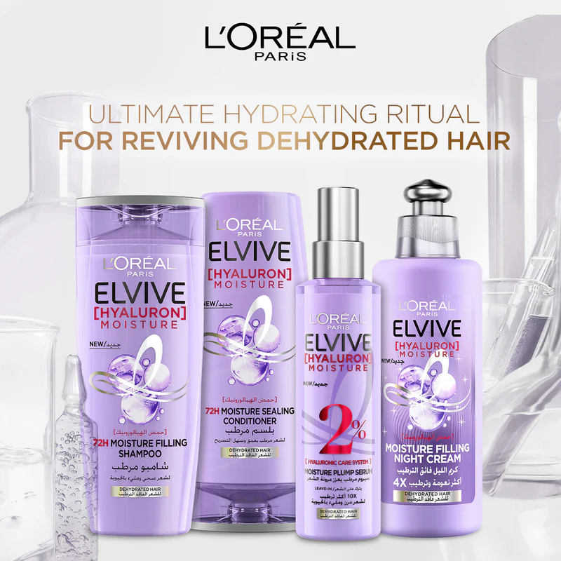 L’Oréal Paris Elvive Hyaluron Moisture Filling Night Cream For Dehydrated Hair For 4x More Hydrated Hair