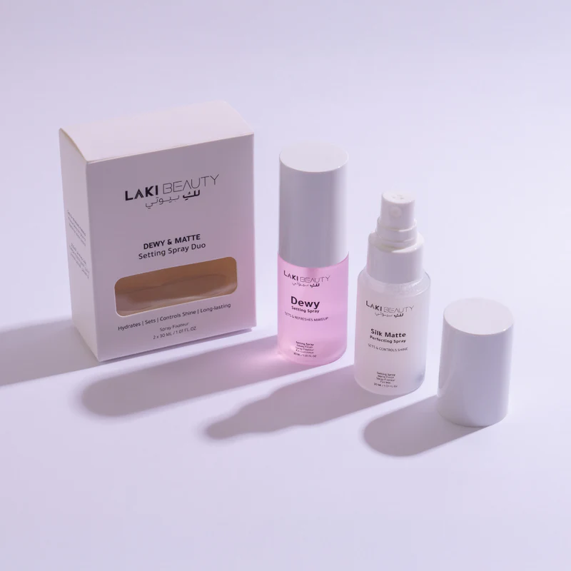 Laki Beauty Mini Dewy and Matte Setting Spray Duo Set