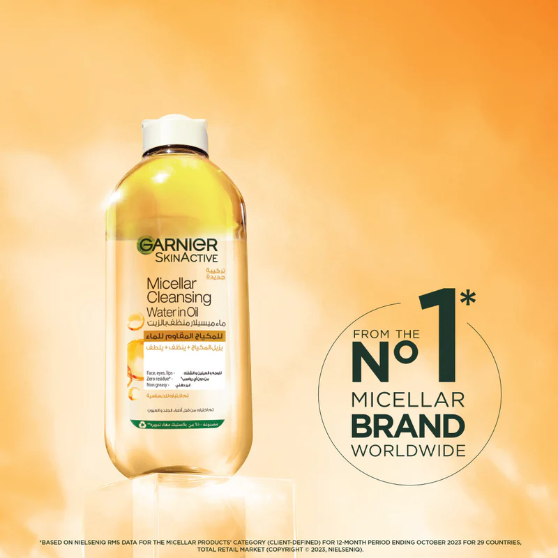   Garnier Micellar Water Oil-Infused Facial Cleanser And Waterproof Makeup Remover